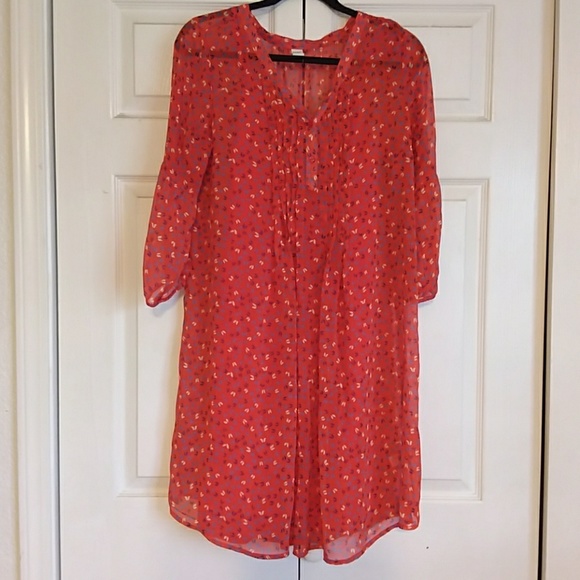 Old Navy Orange Midi Dress - Picture 1 of 3